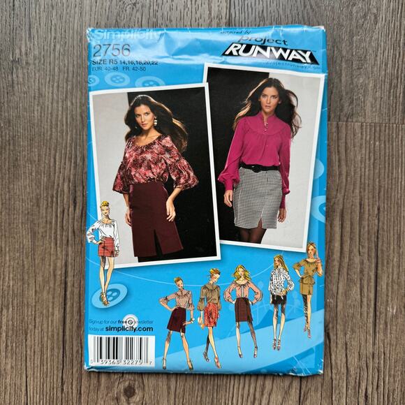UNCUT Project Runway Simplicity 2756 Sewing Pattern Size M-2XL Womens Top Skirt - Picture 1 of 3